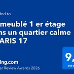 T2 meublé 1 er étage dans un quartier calme à PARIS 17